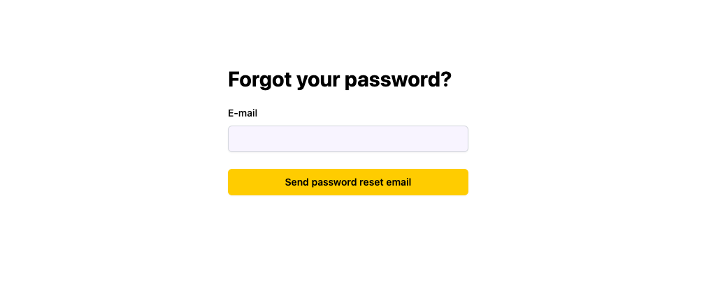 Forgot password form