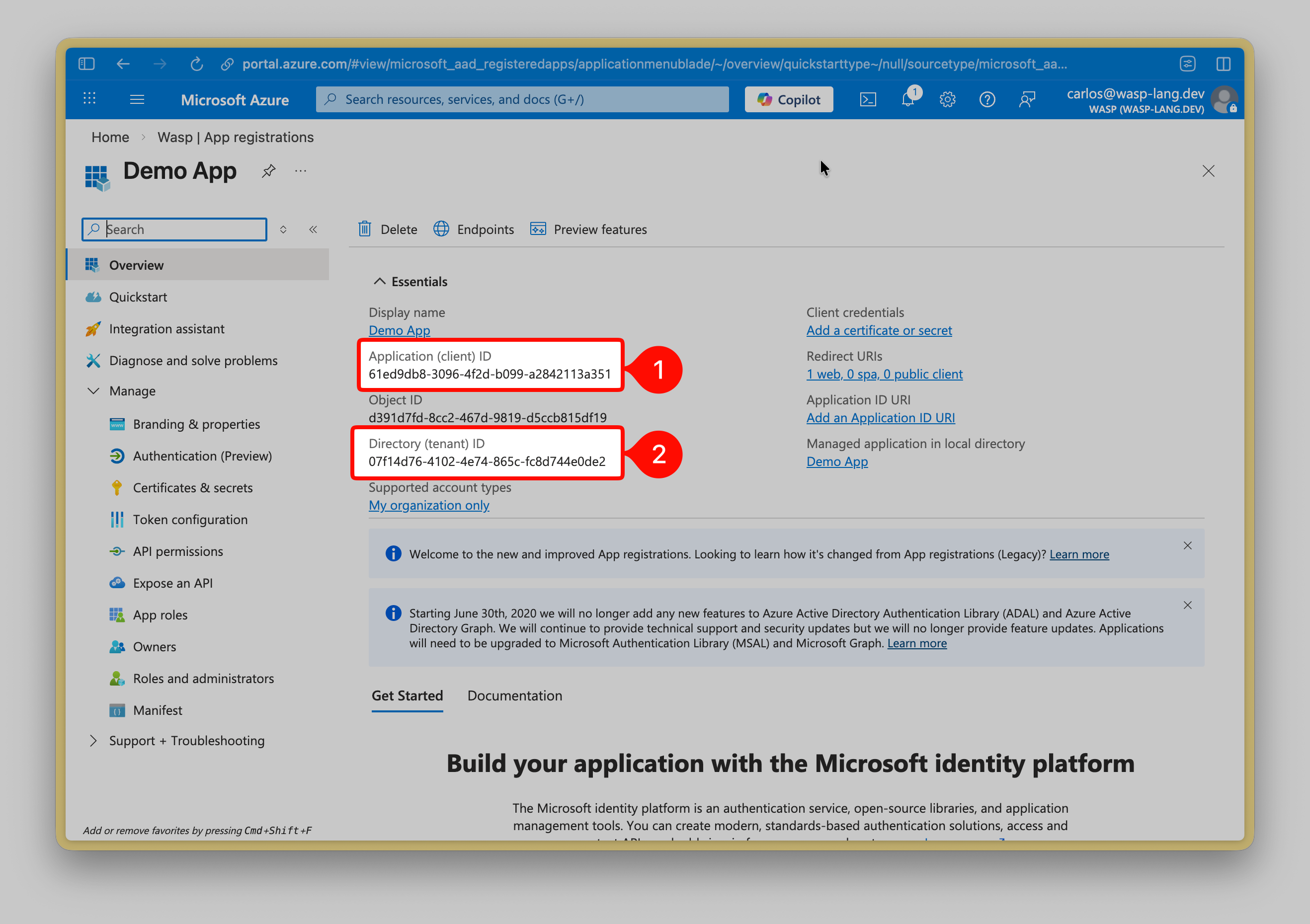 Microsoft Entra console screenshot 3