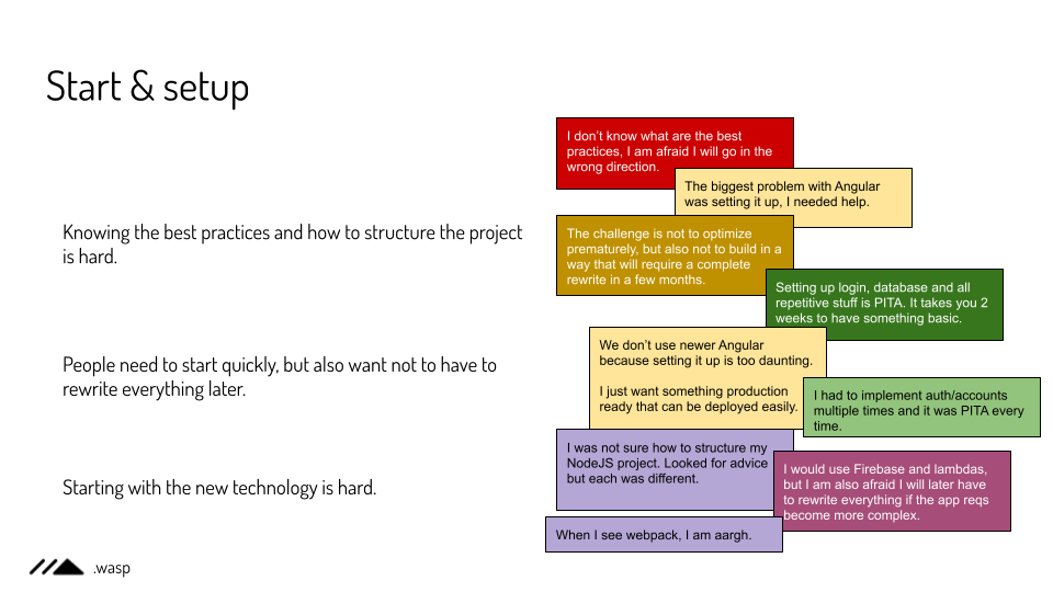 Start and setup of a web app - problems